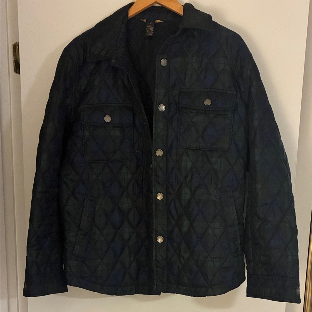 Brooks Brothers - Men's Quilted Jacket - Black and Green